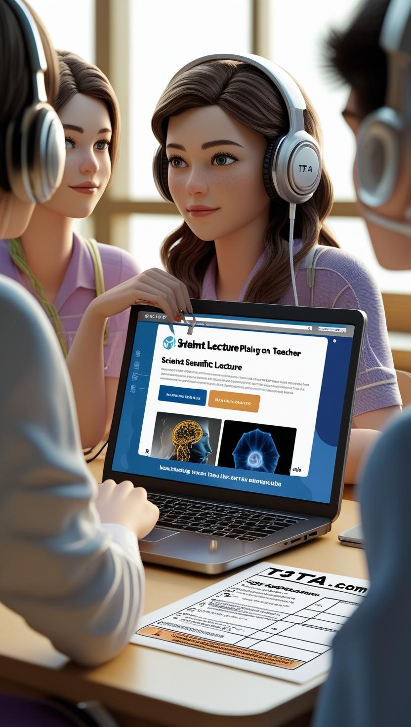 Stylish shareable results link interface for TOEFL Listening test