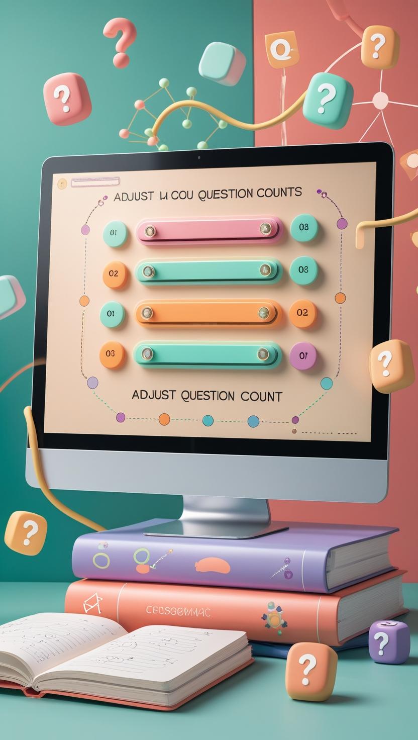 User dragging and reordering questions in t3ta.com’s Generate test from topic panel