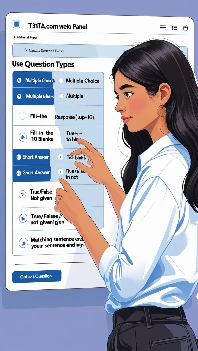 Drag‑and‑drop interface for ordering IELTS Listening test questions