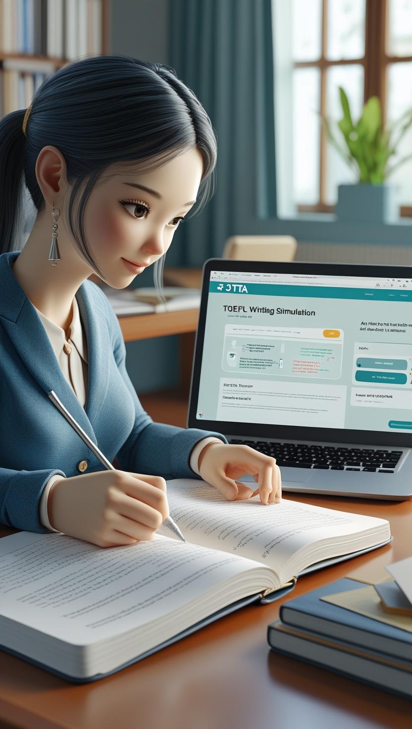 AI TOEFL Writing test simulation hero